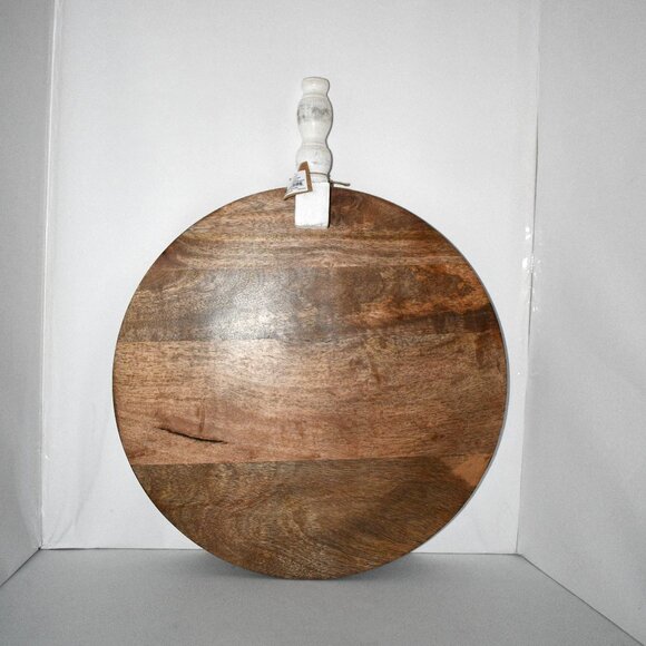 Mud Pie Farmstead Banister Round Handle Board in Brown #42210141 NWT - Picture 1 of 3